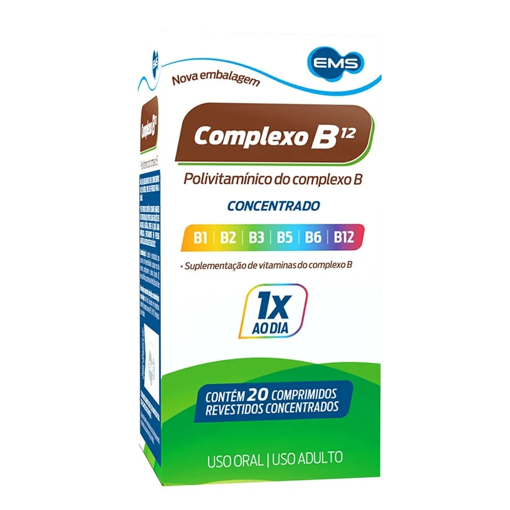 Complexo B Concentrado Com 20 Comprimidos Revestidos