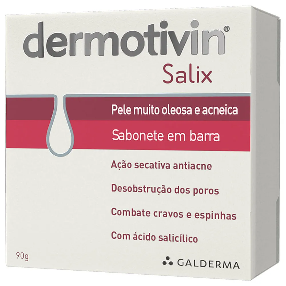 Dermotivin Salix Sabonete Em Barra Para O Rosto 90g