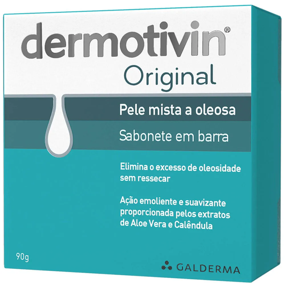 Dermotivin Original Sabonete Em Barra Para O Rosto 90g