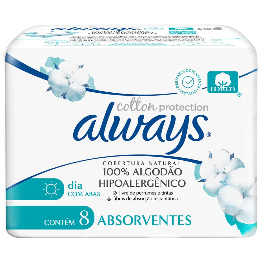 Abs Always Cotton Protection Com 8 Com Abas