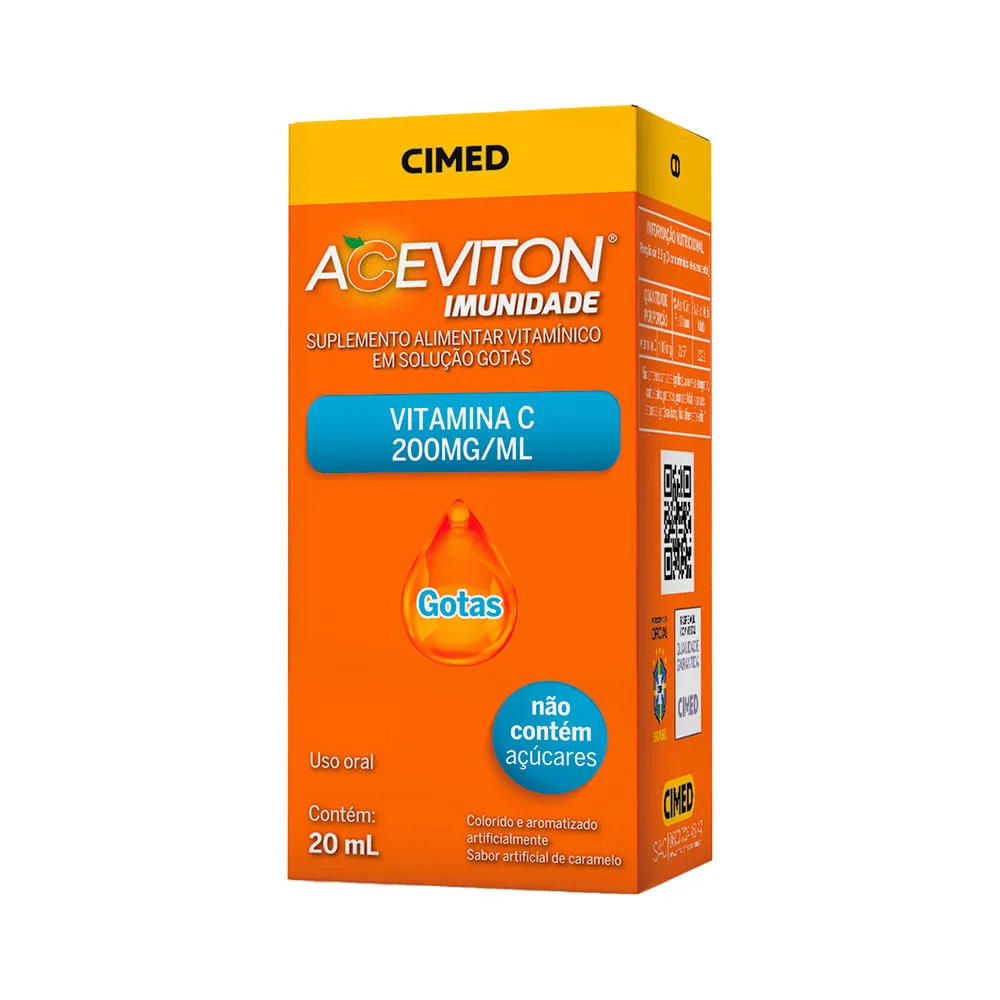 Aceviton Imunidade 20ml Gotas 200mg/ml Caramelo