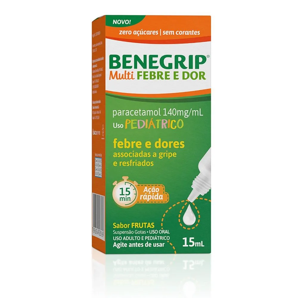 Antigripal Benegrip Febre E Dor Suspensao Oral 15ml