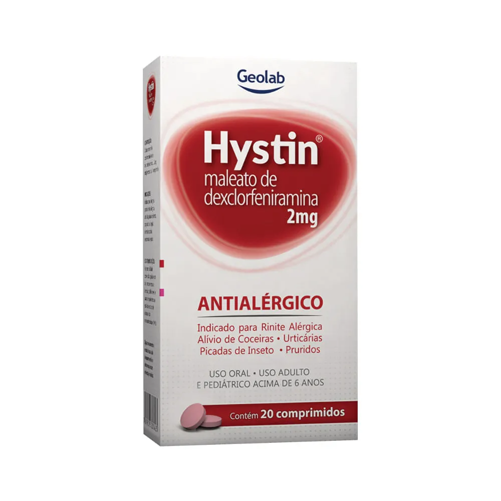 Hystin Com 20 Comprimidos 2mg