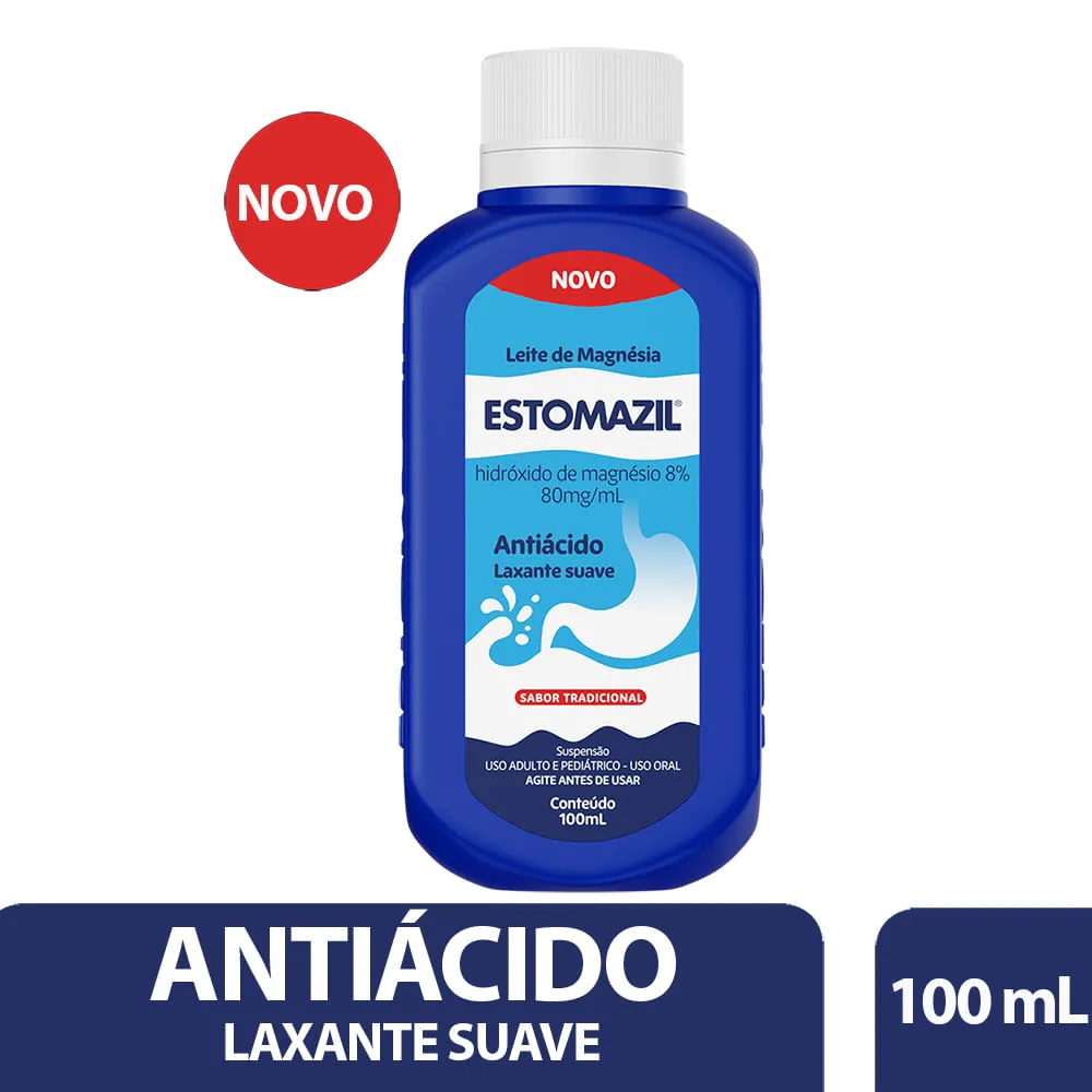 Leite De Magnesia Estomazil 100ml Suspensao 80mg/ml Tradicional