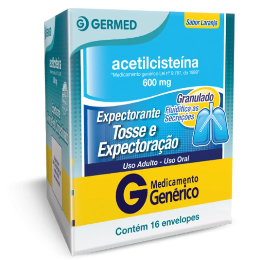 Acetilcisteina Germed Com 16x5gr Envelopes 600mg Generico